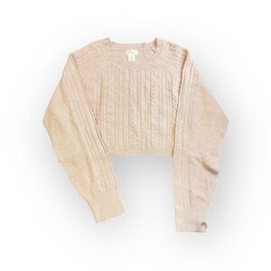 Very Truly Yours Cozy Cable Knit Sweater XL – Soft Neutral Chic!